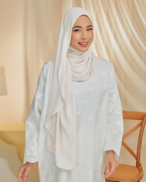 Hari Shawl - White Peach
