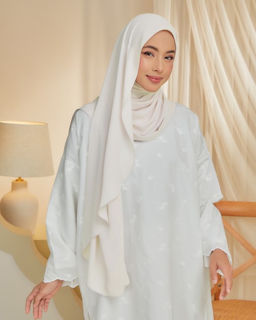 Hari Shawl - White Peach