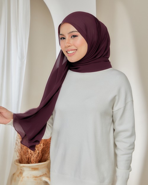 Flo Shawl - Mahogany Plum