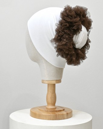 Fluff Scrunchie - Brown  Fluff Scrunchie - Brown