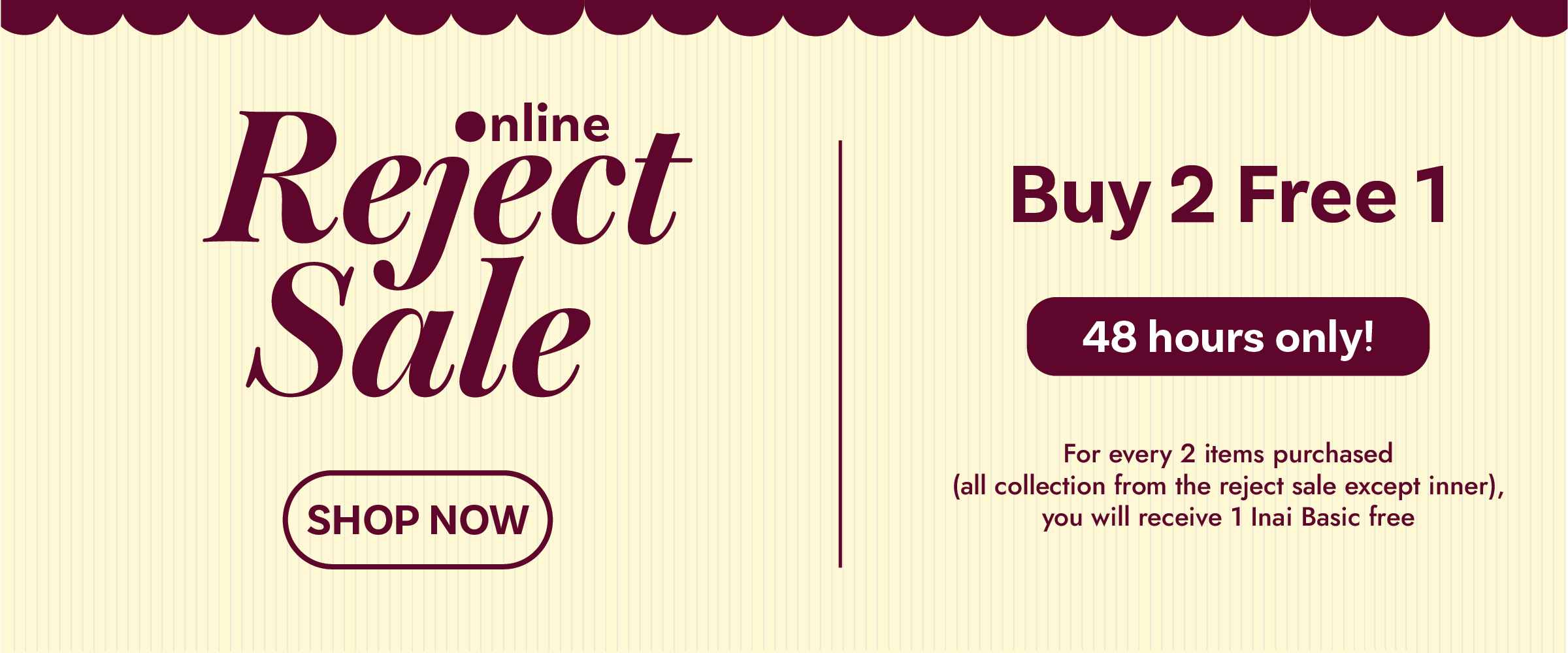 ONLINE REJECT SALE